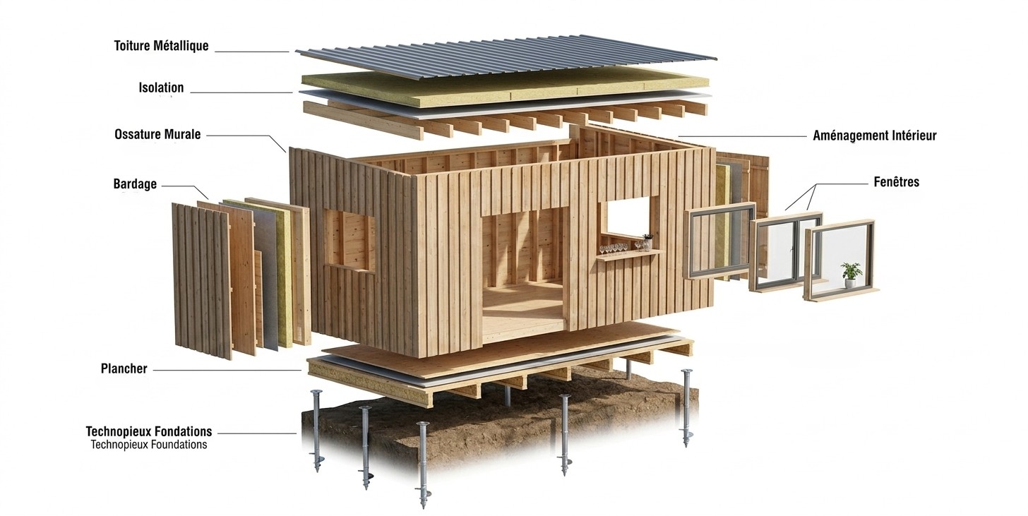 Pieux vissés Technopieux sous module TyMod